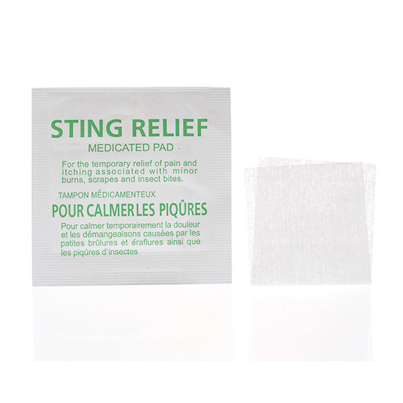 Sting relief prep pad non-woven skin pads first aid use